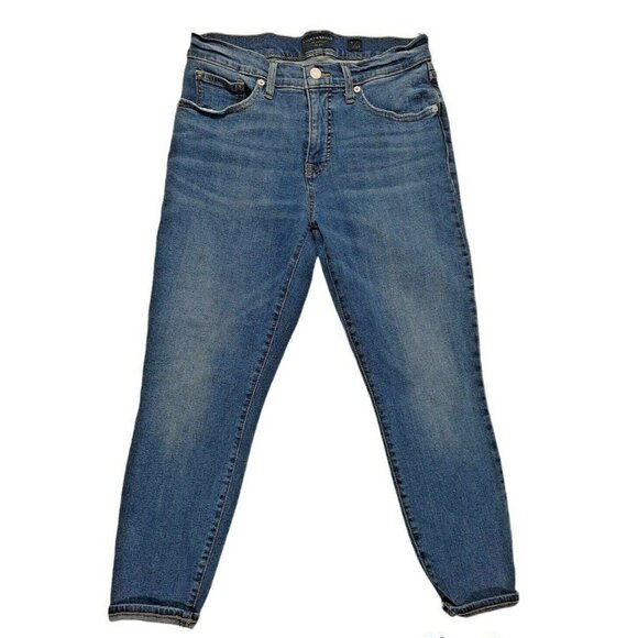 Lucky Brand Mid Rise Crop Ava Ankle Medium Blue Wash Denim Jeans Size 8/29 EUC - Picture 1 of 10